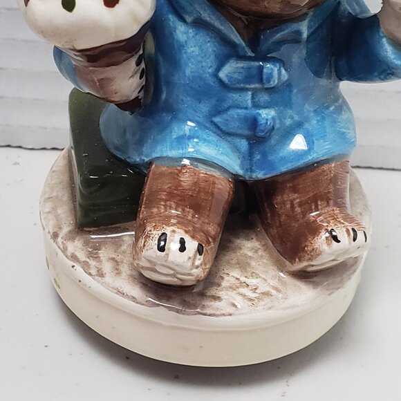 Paddington Bear With Ice Cream Cone Musical Figurine Schmid 1981 - Picture 4 of 14